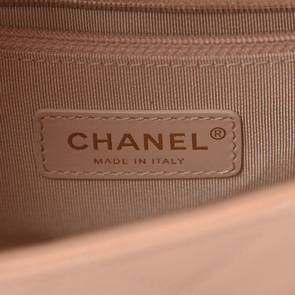 Chanel Calfskin Quilted Small Enchained Flap Beige 6 of 12