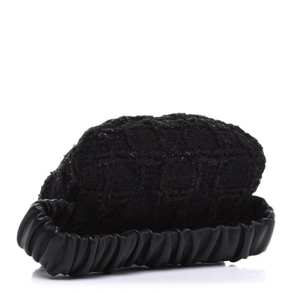 Chanel Tweed Lambskin Quilted Arm Coin Purse Black 4 of 8