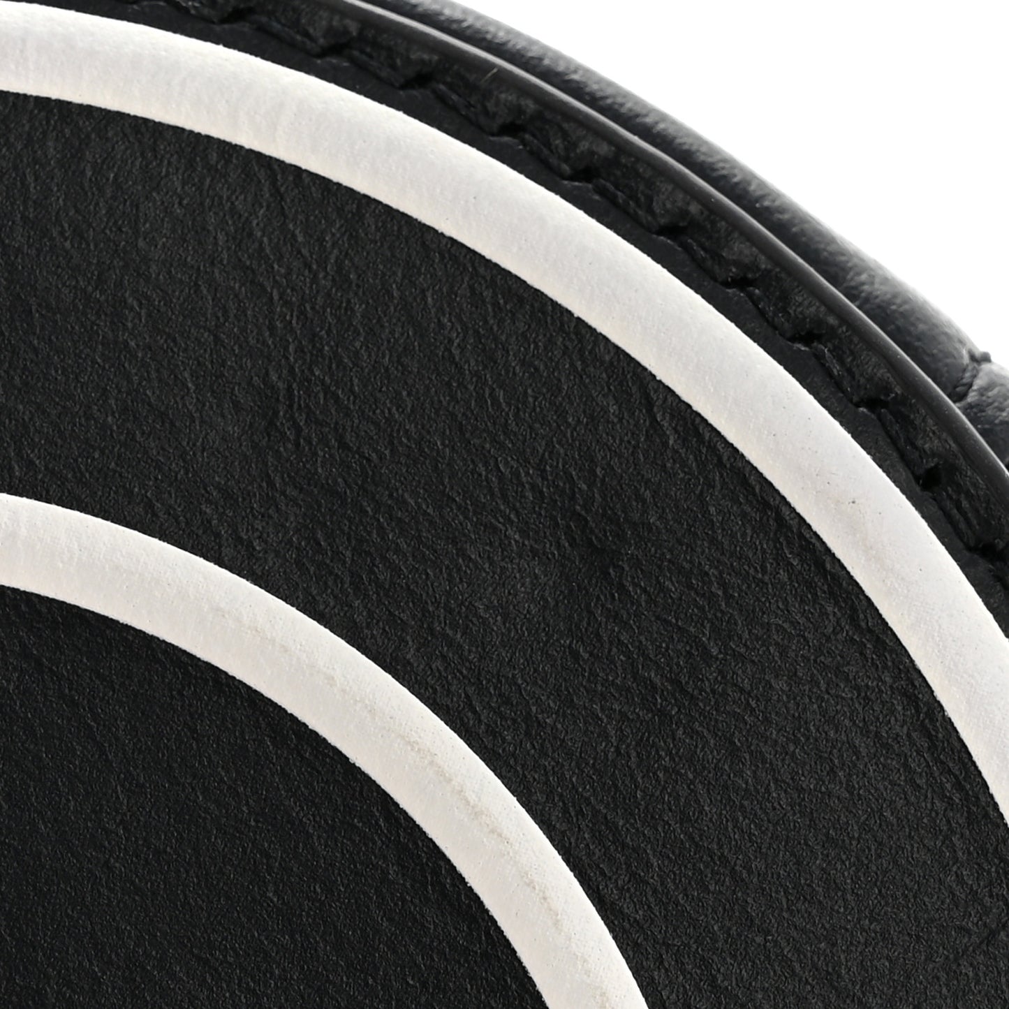 Calfskin Vibe Round Coin Purse Blue White