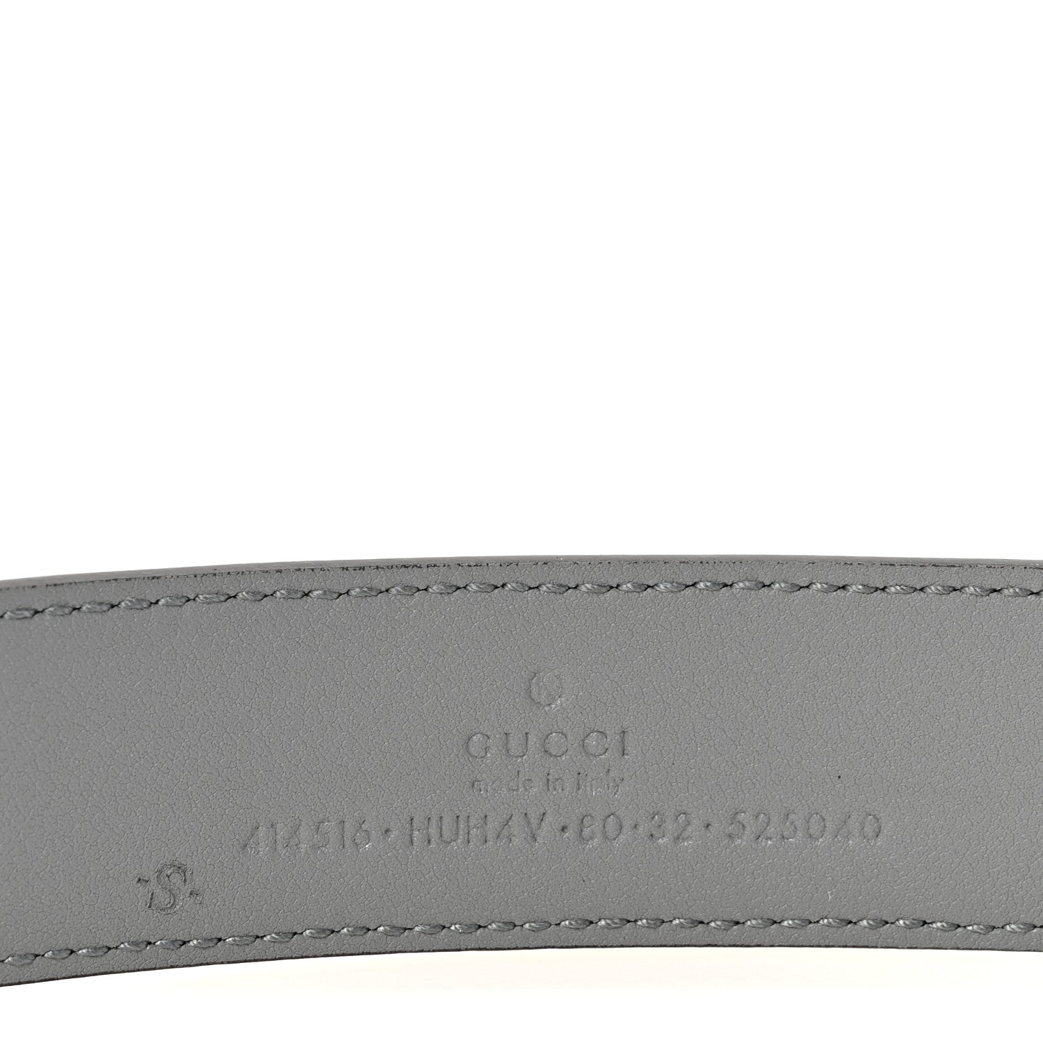Gucci GG Supreme Monogram Plutone Calfskin Enamel Monochrome Double G 30mm Belt 80 32 Deep Grey 5 of 5