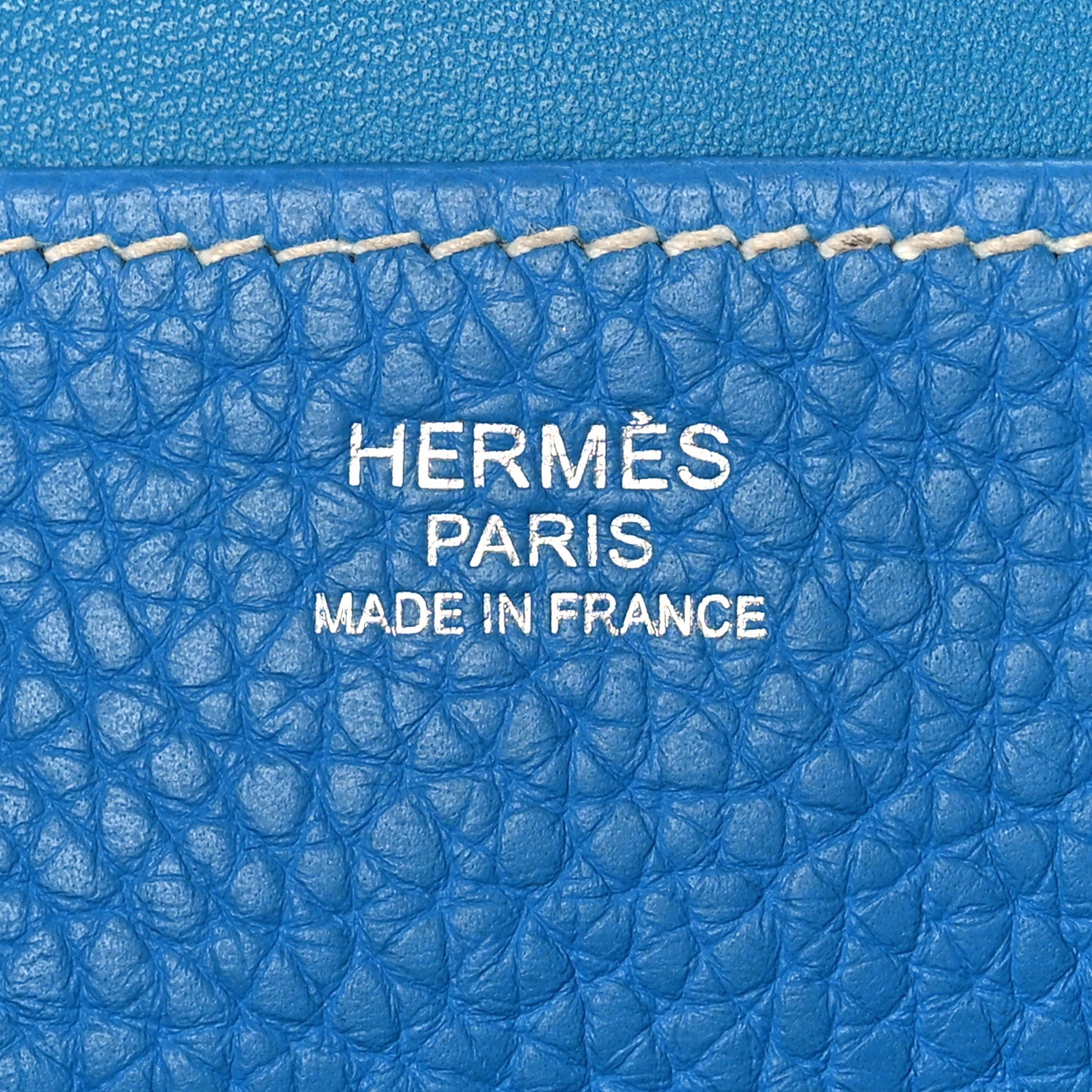 Hermes Taurillon Clemence Halzan 31 GM Bleu Zanzibar 6 of 9
