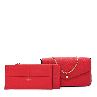 Louis Vuitton Empreinte Pochette Felicie Chain Wallet Scarlet 2 of 10