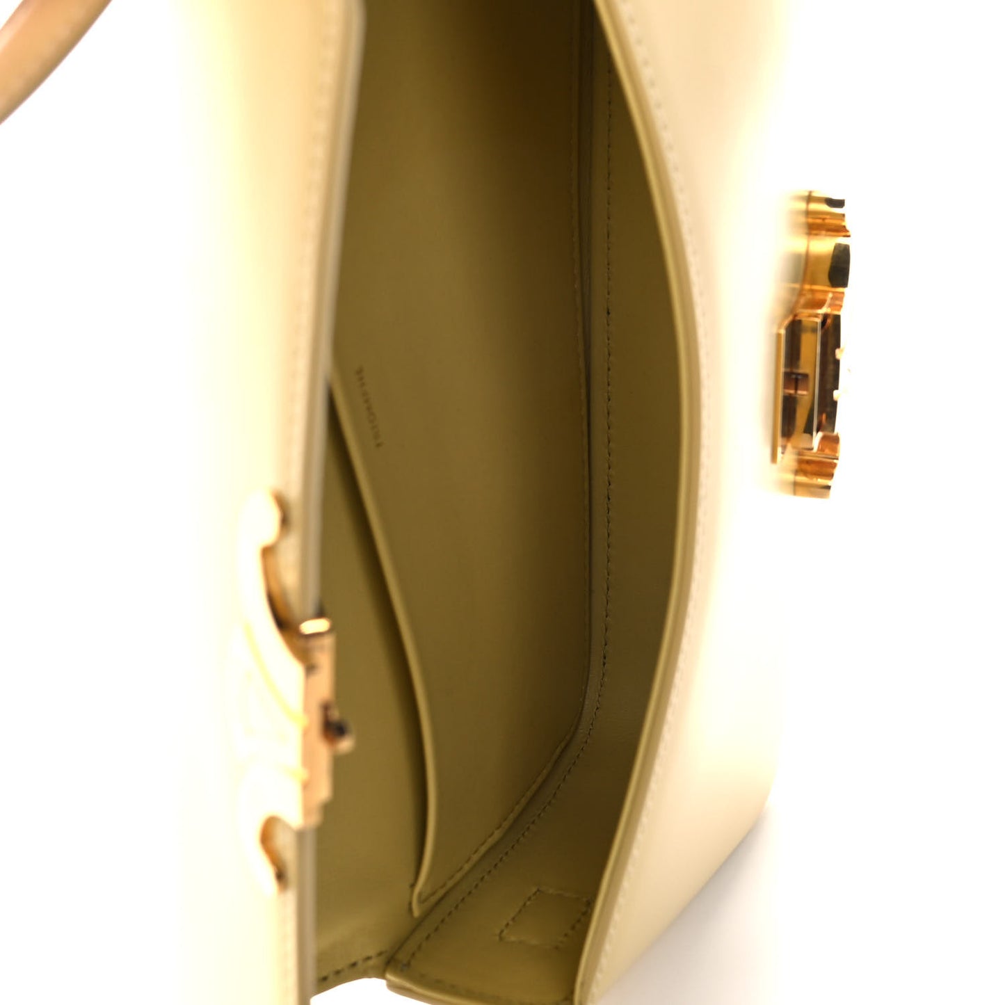 Shiny Calfskin Triomphe Shoulder Bag Papyrus