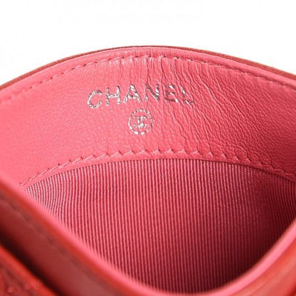Chanel Lambskin Quilted Card Holder Red Pink 6 of 9