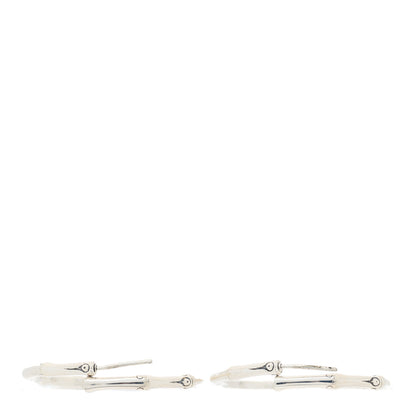 John Hardy Sterling Silver 35mm Bamboo Hoop Earrings 3 of 4