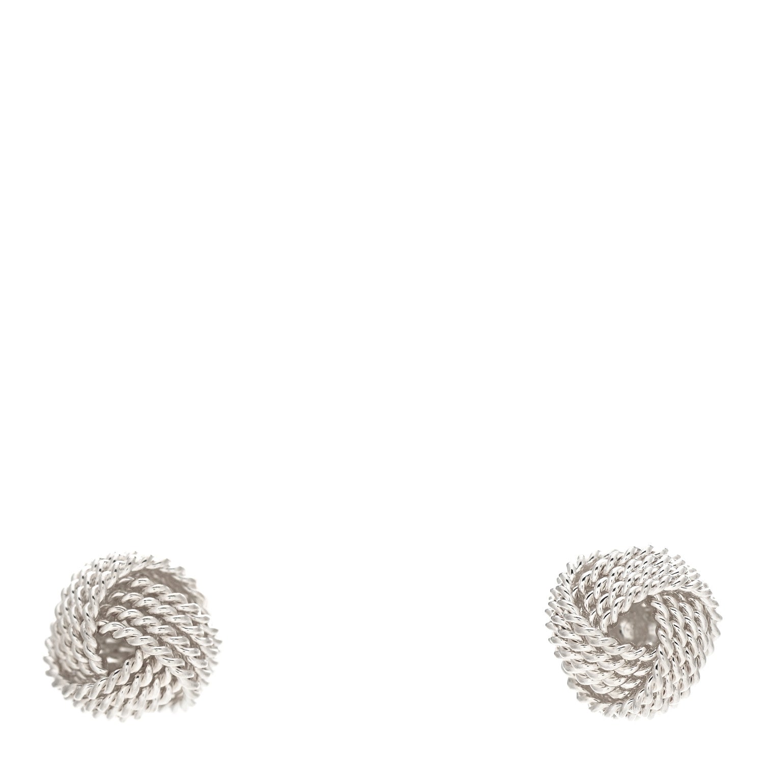 Tiffany Sterling Silver Twist Knot Earrings 1 of 4