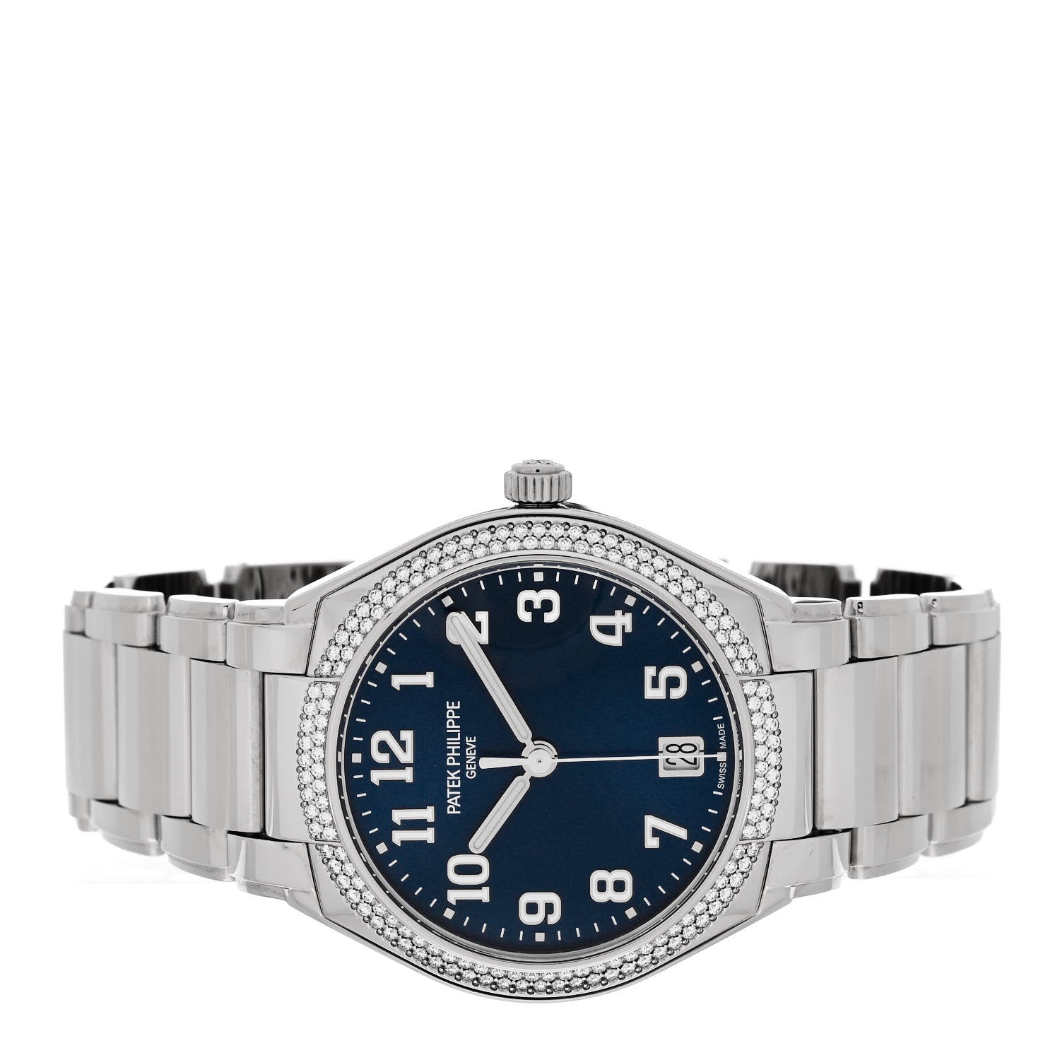Patek Philippe Stainless Steel Diamond 36mm Twenty-4 Automatic Watch Blue 7300/1200A-001 2 of 5