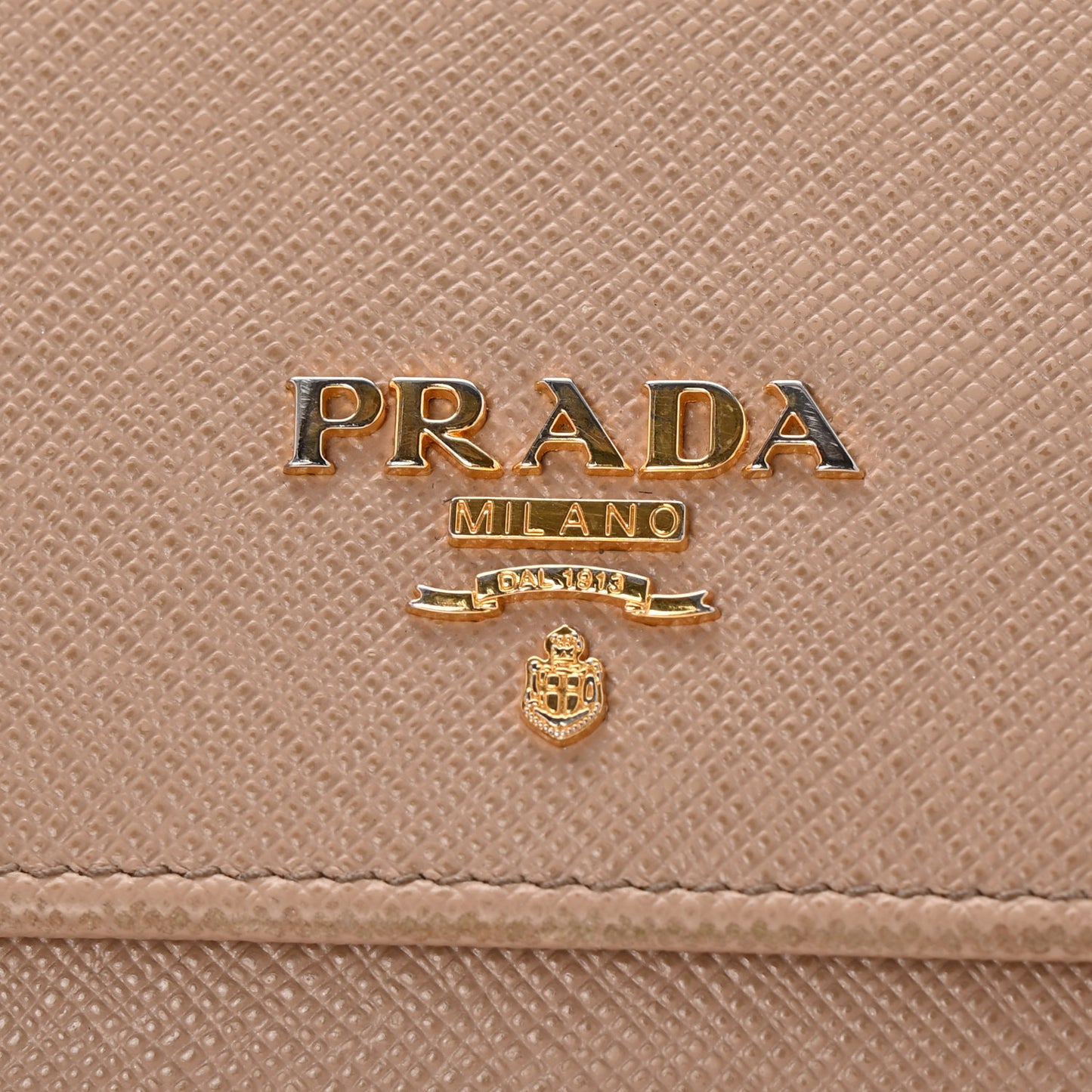 Saffiano Bi-Color Metal Continental Flap Travel Wallet Cammeo Orchidea