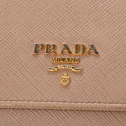 Prada Saffiano Bi-Color Metal Continental Flap Travel Wallet Cammeo Orchidea 12 of 12