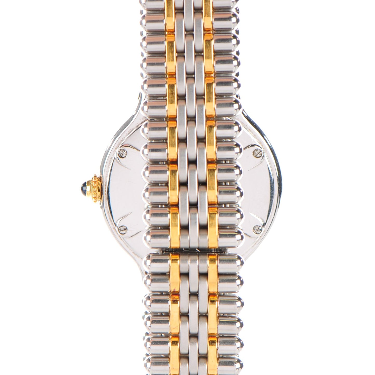 Stainless Steel 18K Yellow Gold 28mm Must De 21 Bullet Link Quartz Watch