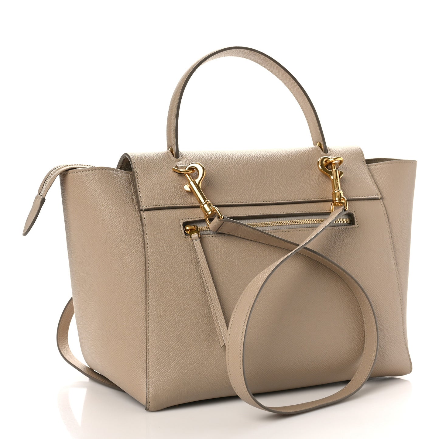 Grained Calfskin Mini Belt Bag Light Taupe