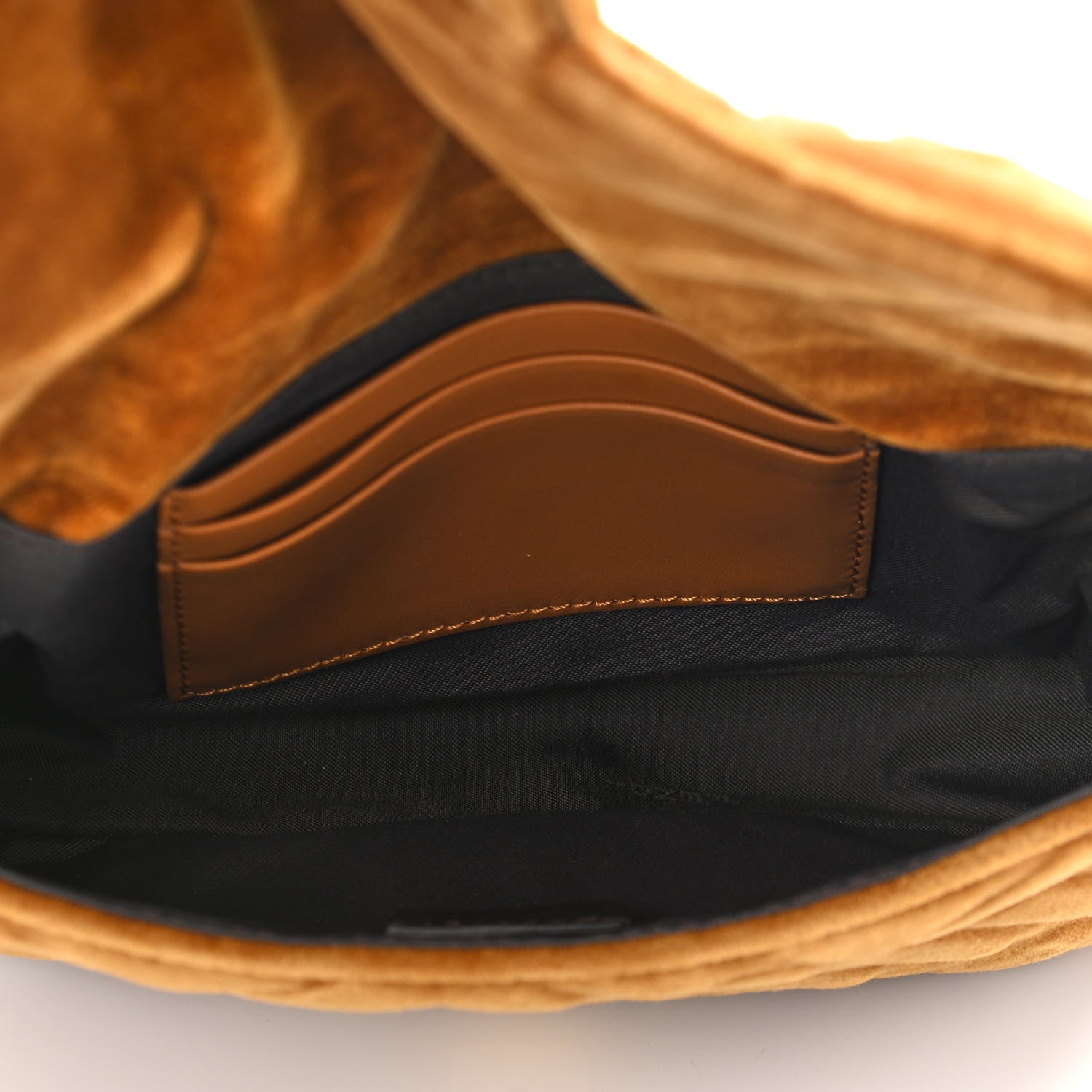 Fendi Velvet FF Embossed Hip Belt Baguette Bag Caramel 4 of 11