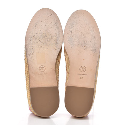 Chanel Lambskin Grosgrain CC Espadrilles 39 Pink 5 of 10