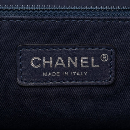 Chanel Canvas Large Shopping Tote Dark Blue 6 of 11