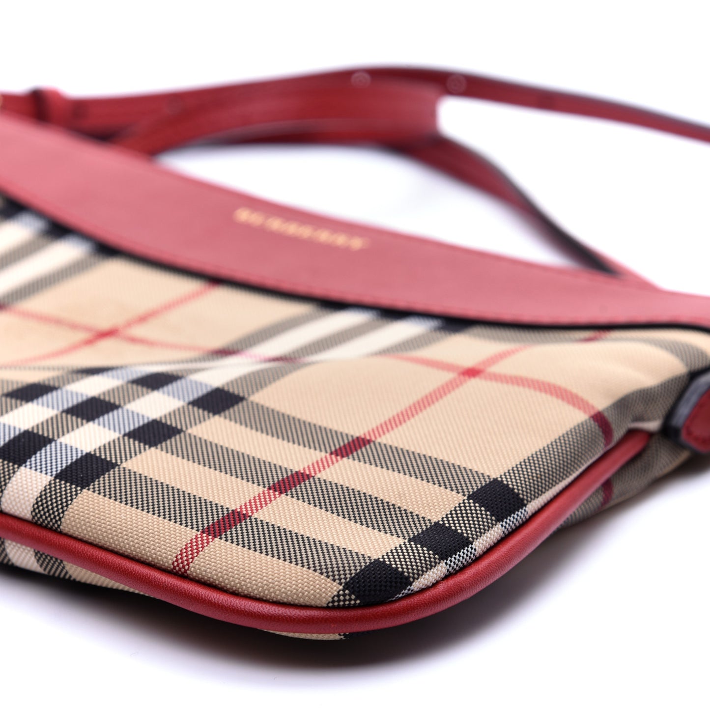 Horseferry Check Peyton Crossbody Clutch Bag Parade Red