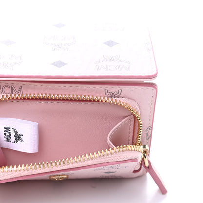 MCM Visetos Trifold Wallet Pink 6 of 9