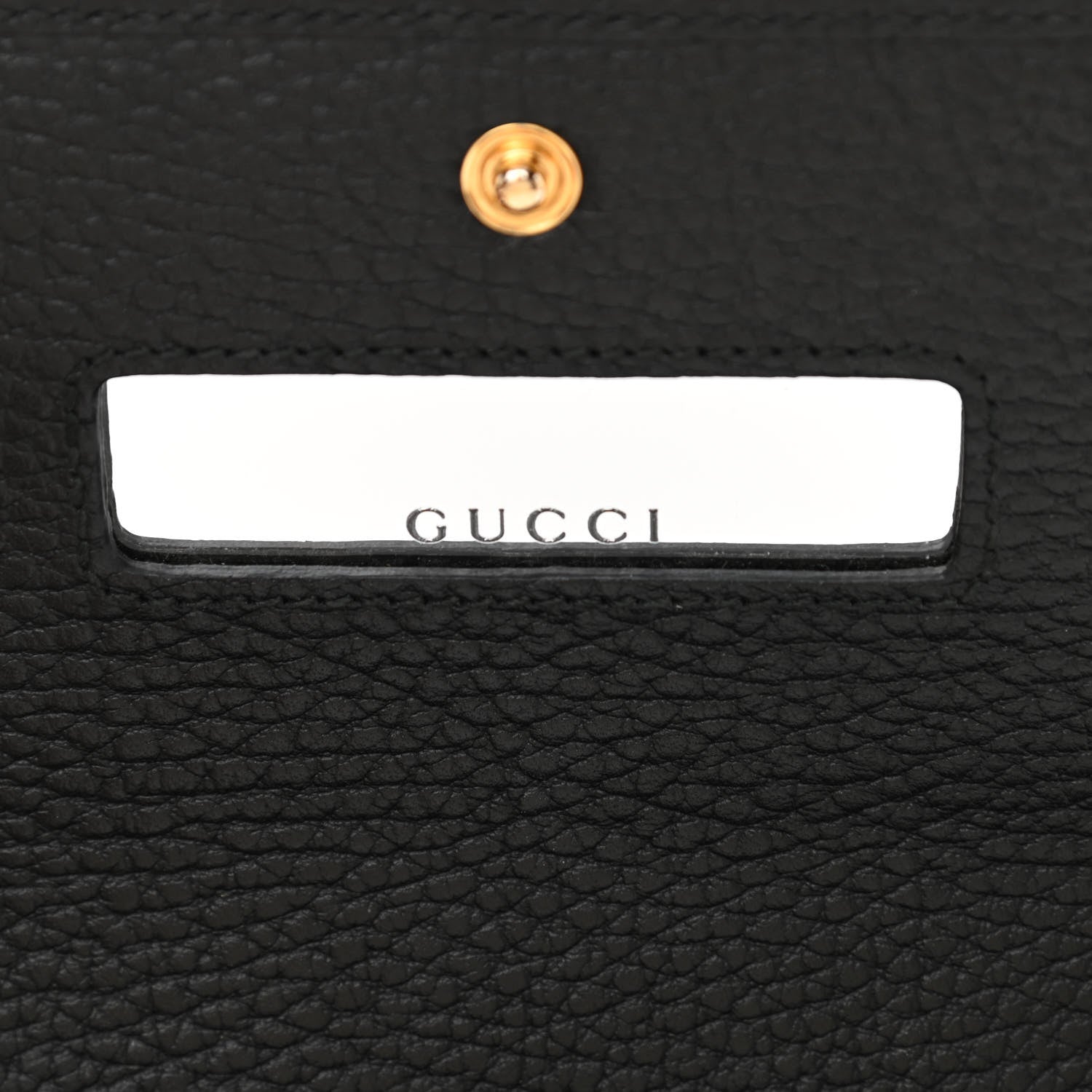 Gucci Calfskin Petite GG Marmont Wallet Chain Bag Black 6 of 9