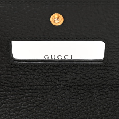 Gucci Calfskin Petite GG Marmont Wallet Chain Bag Black 6 of 9