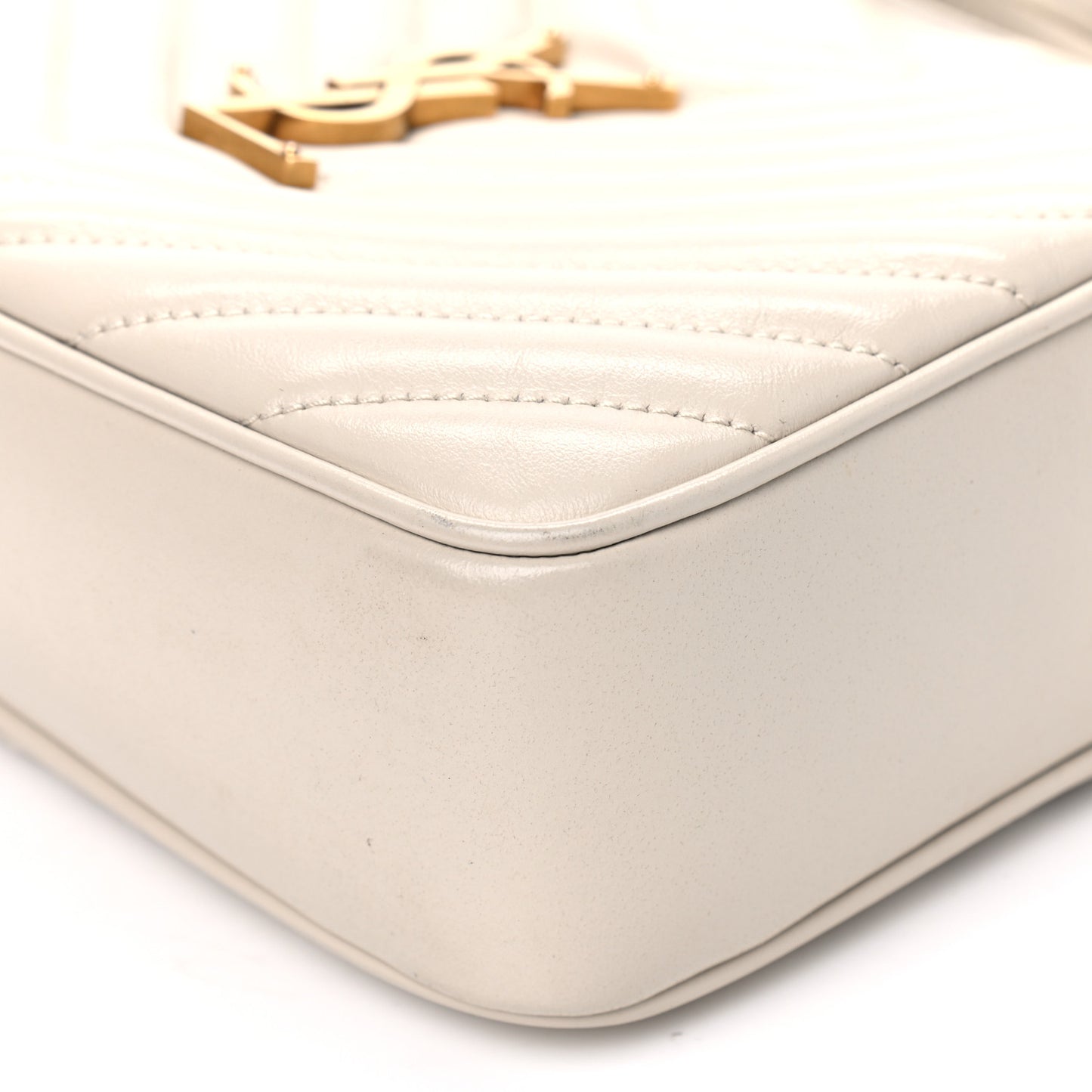 Calfskin Matelasse Monogram Lou Camera Bag Crema Soft