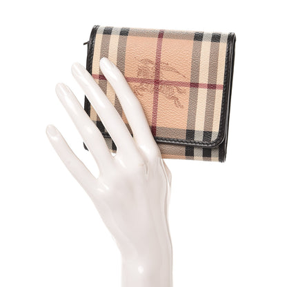 Burberry Haymarket Check Medium Leighton Wallet Chocolate 2 of 8