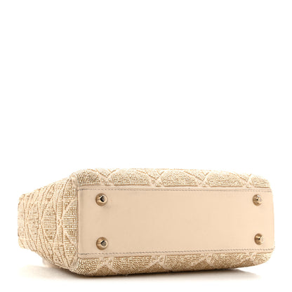 Christian Dior Lambskin Cannage Beaded Embroidered Mini Lady Dior Caramel Beige 4 of 14