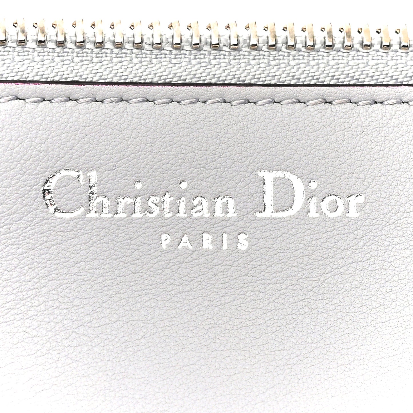 Smooth Calfskin Patent Medium Diorissimo Tote White Grey
