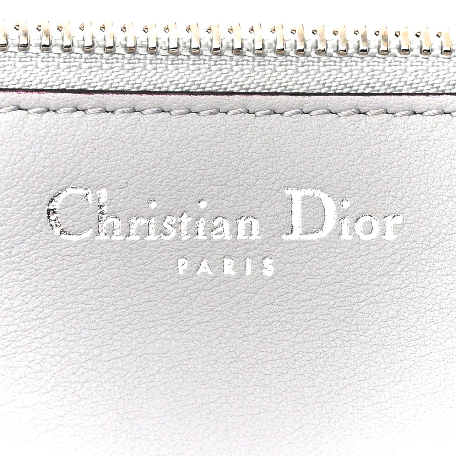Christian Dior Smooth Calfskin Patent Medium Diorissimo Tote White Grey 9 of 19