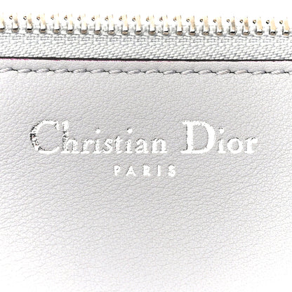 Christian Dior Smooth Calfskin Patent Medium Diorissimo Tote White Grey 9 of 19