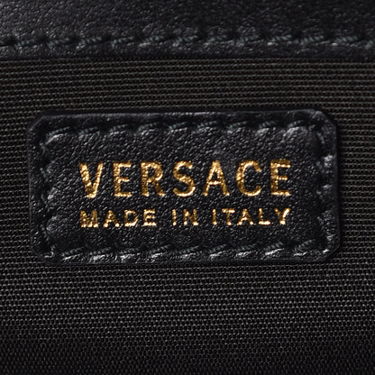 Versace Calfskin 90's Vintage Logo Chain Evening Bag Black 6 of 6