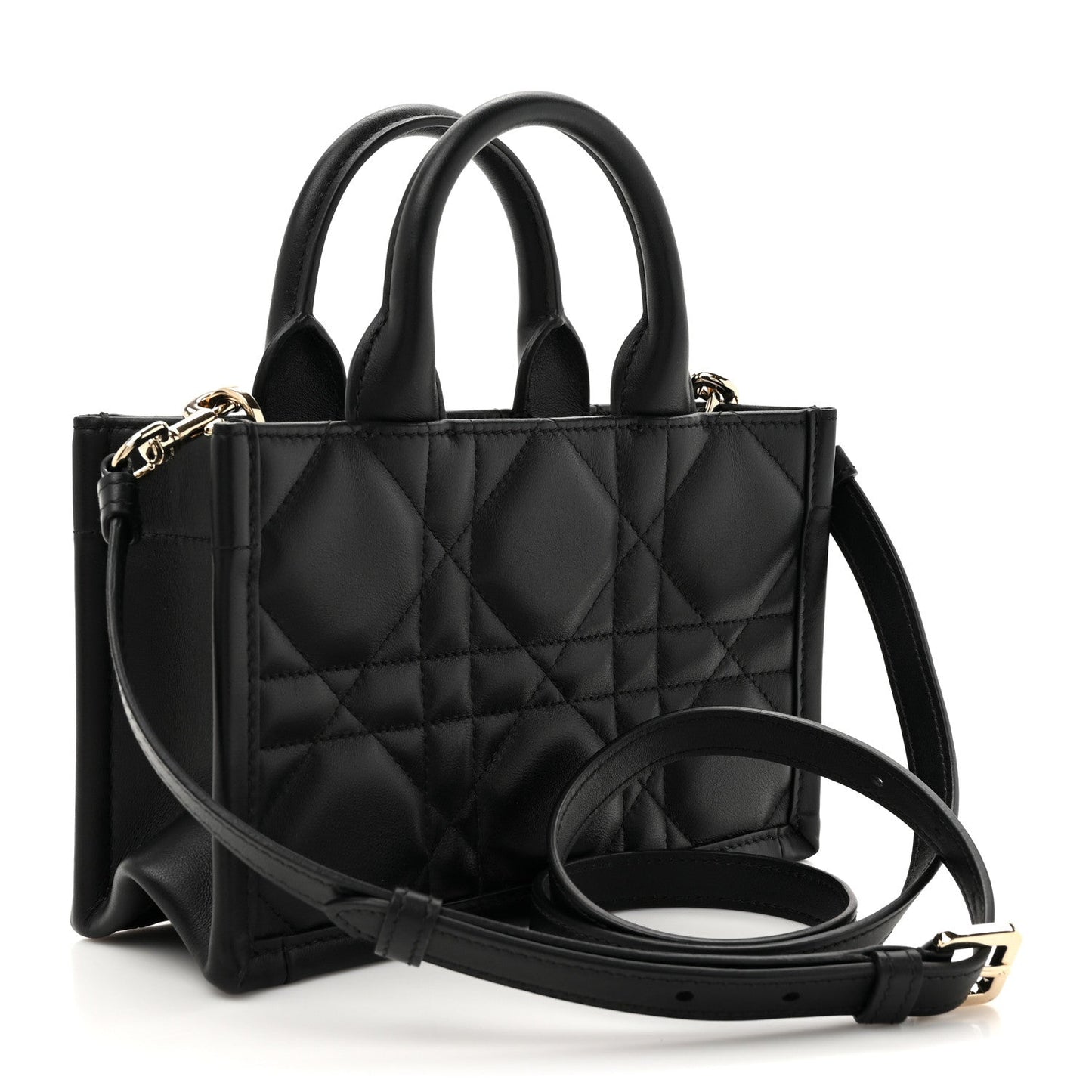 Calfksin Macrocannage Mini Book Tote Black