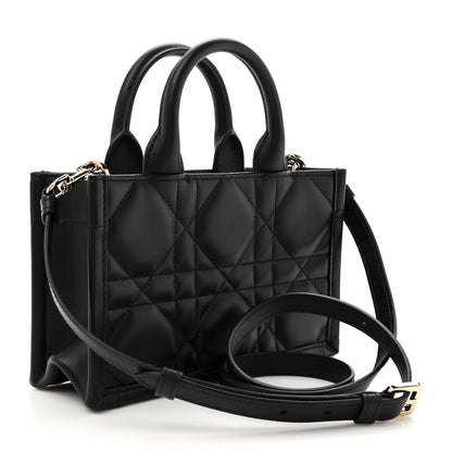 Christian Dior Calfksin Macrocannage Mini Book Tote Black 3 of 10