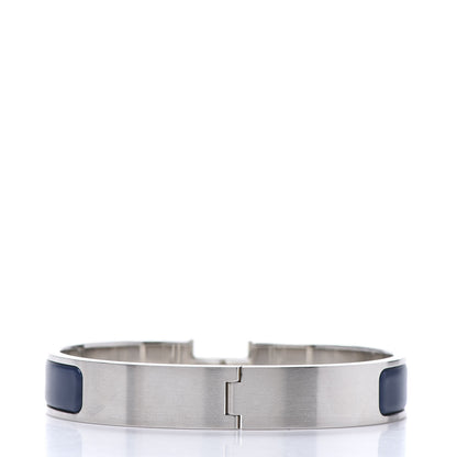 Hermes Matte Enamel Narrow Clic Clac HH Bracelet GM Bleu Nuit 3 of 5