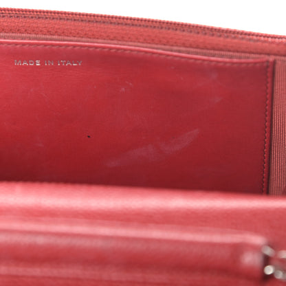 Chanel Caviar Quilted Wallet On Chain WOC Red 5 of 8