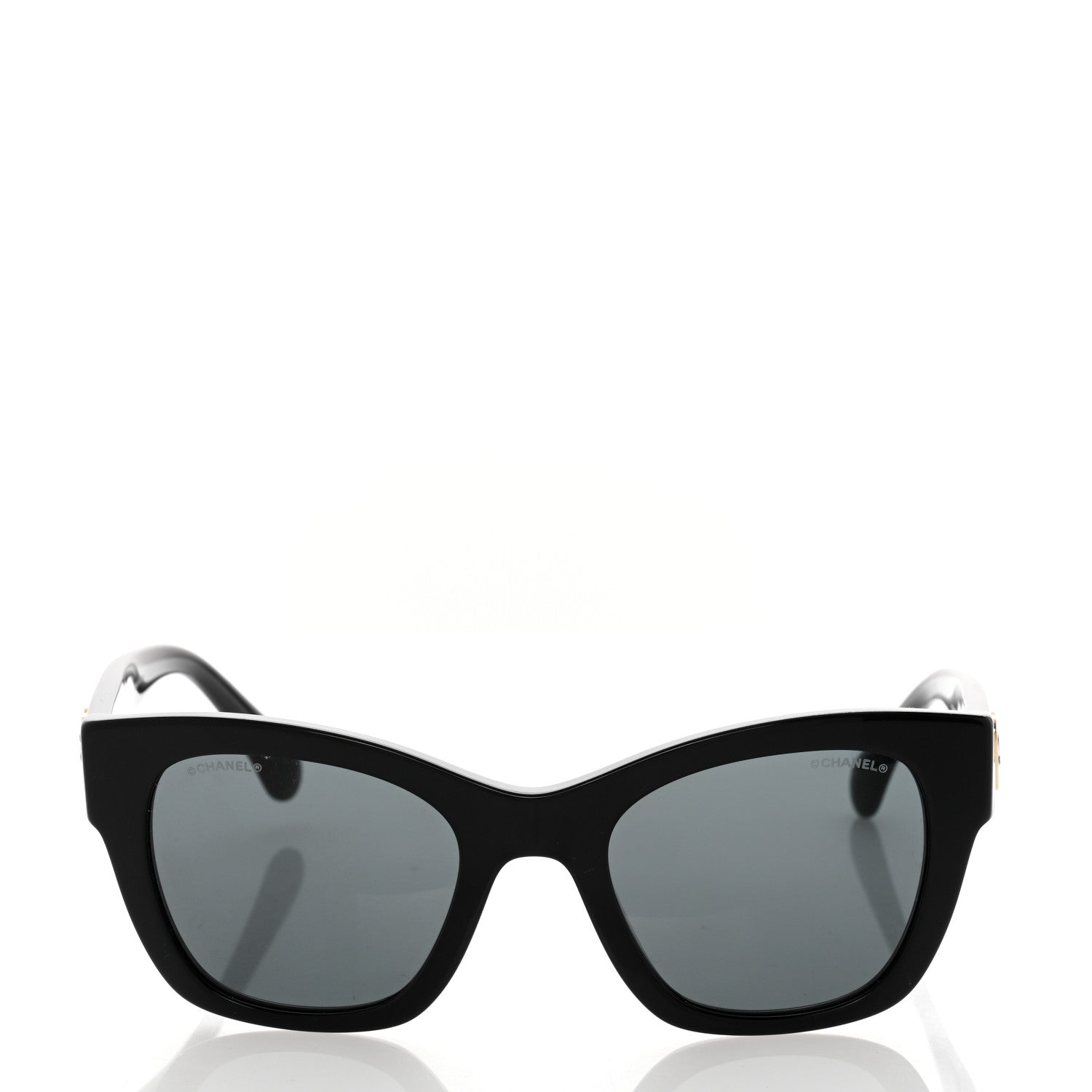 Chanel Acetate Square CC Heart Sunglasses 5478 Black 2 of 9