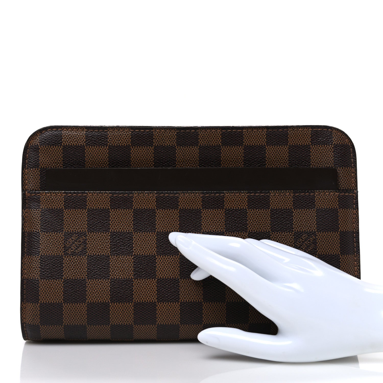 Louis Vuitton Damier Ebene Pochette Saint Louis Clutch 2 of 7
