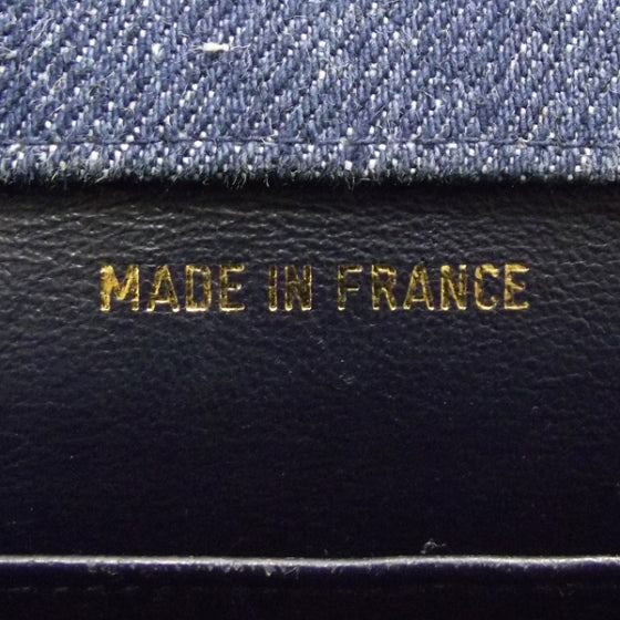 Denim Tortoise Handle Tote