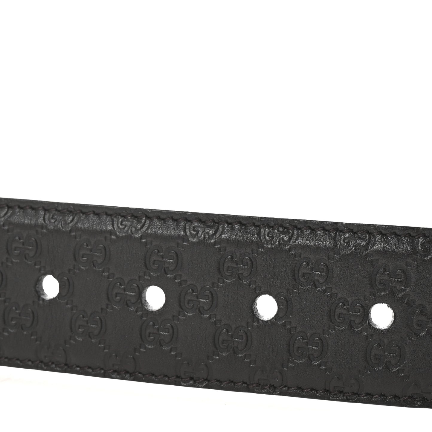 Soft Microguccissima Margaux Calfskin Belt 80 32 Testa di Moro