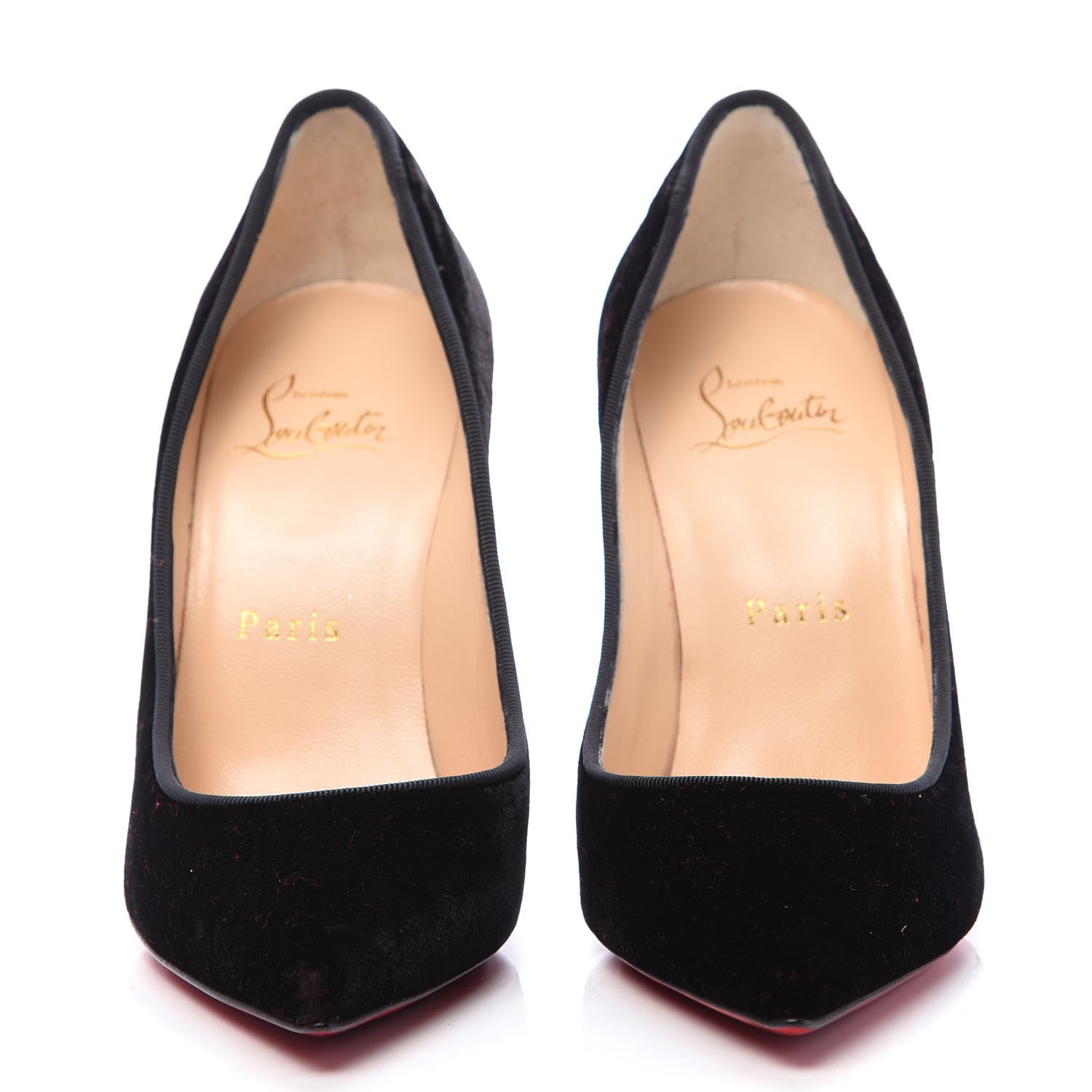 Christian Louboutin Veau Velours Decoltish 100 Pumps 35 Black 2 of 8