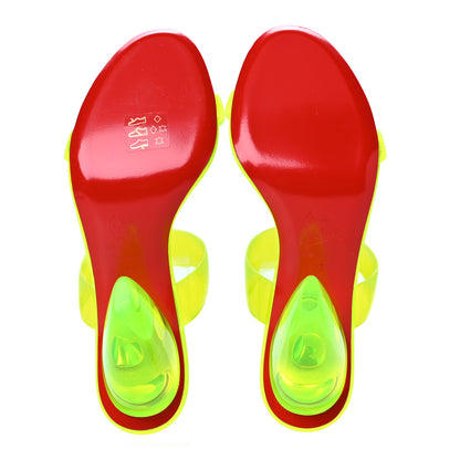 Christian Louboutin PVC Ovida 85 Slide Sandals 37 Yellow 5 of 7