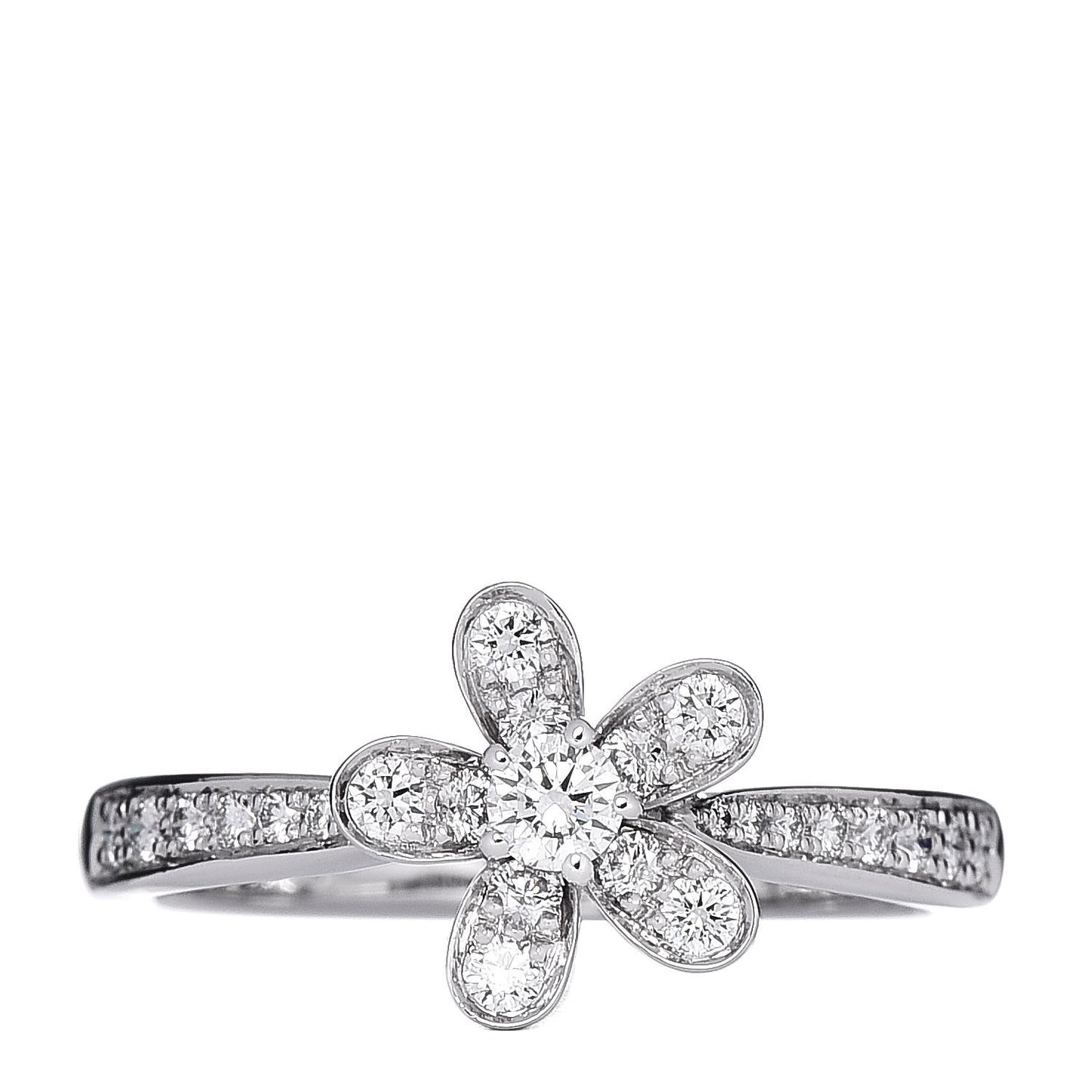 18K White Gold Diamond Socrate Ring 56 7.5
