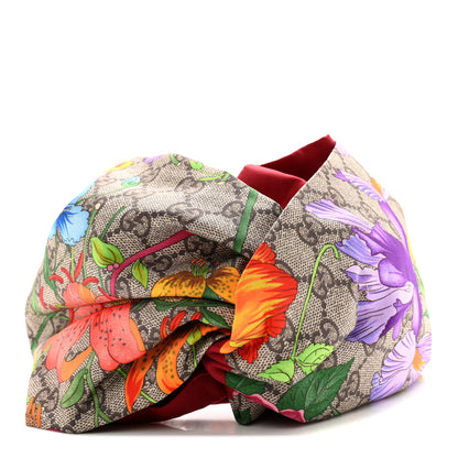Gucci Silk Monogram Flora Print Headband M Red 1 of 7
