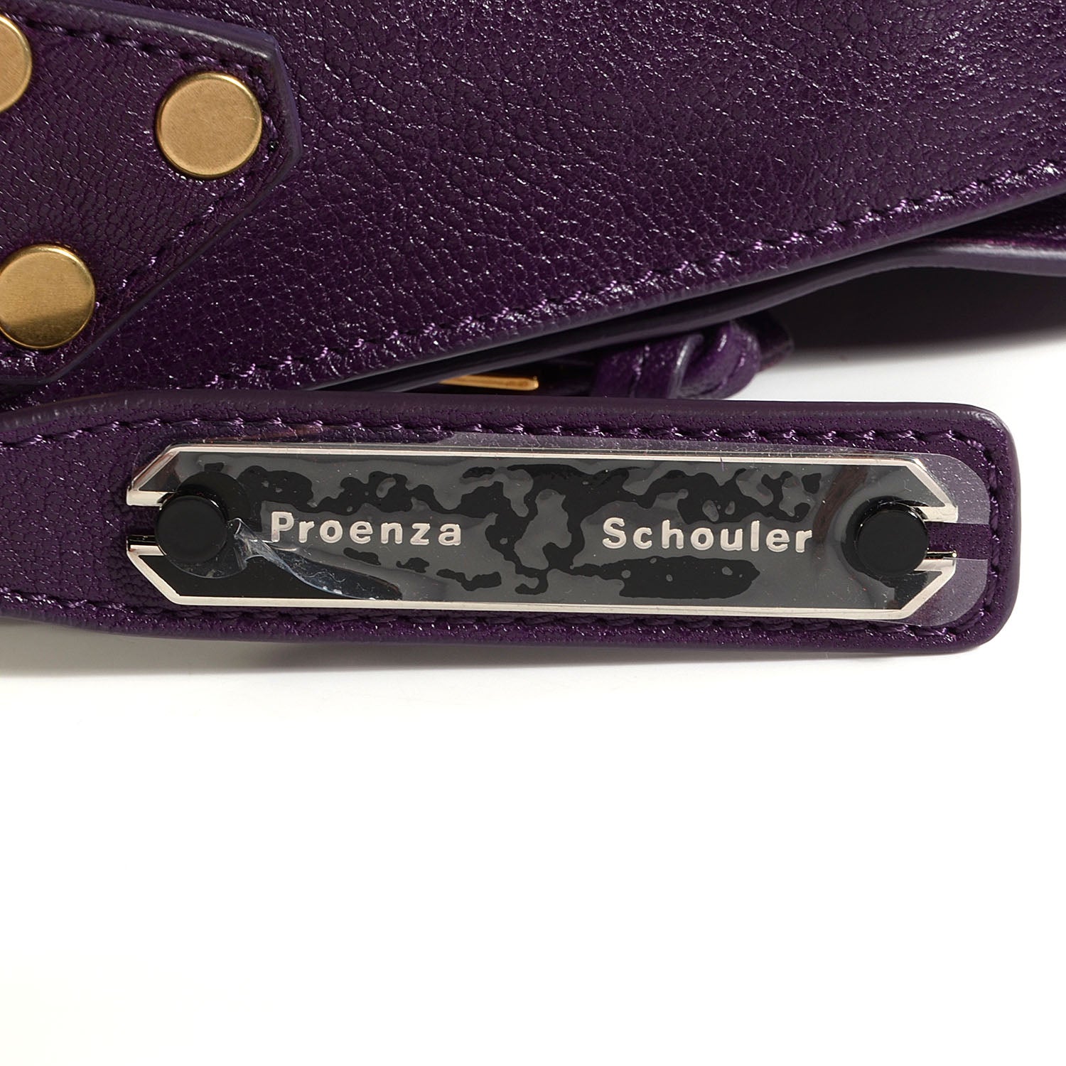 Proenza Schouler Leather PS1 Pouch Messenger Bag Grape Jam 7 of 13
