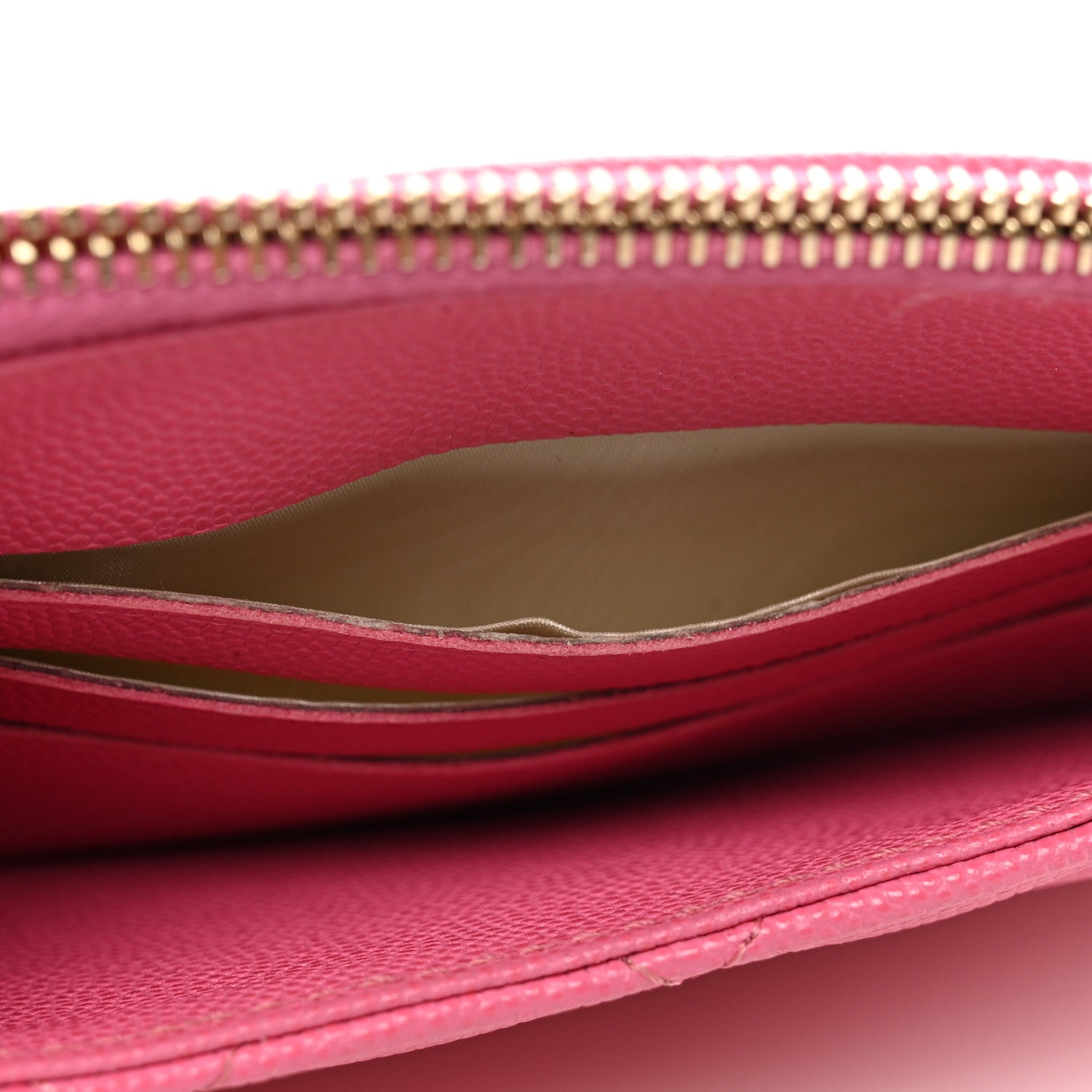 Chanel Caviar Quilted Classic Zip Pouch Pink 8 of 9