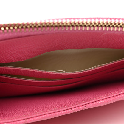 Chanel Caviar Quilted Classic Zip Pouch Pink 8 of 9