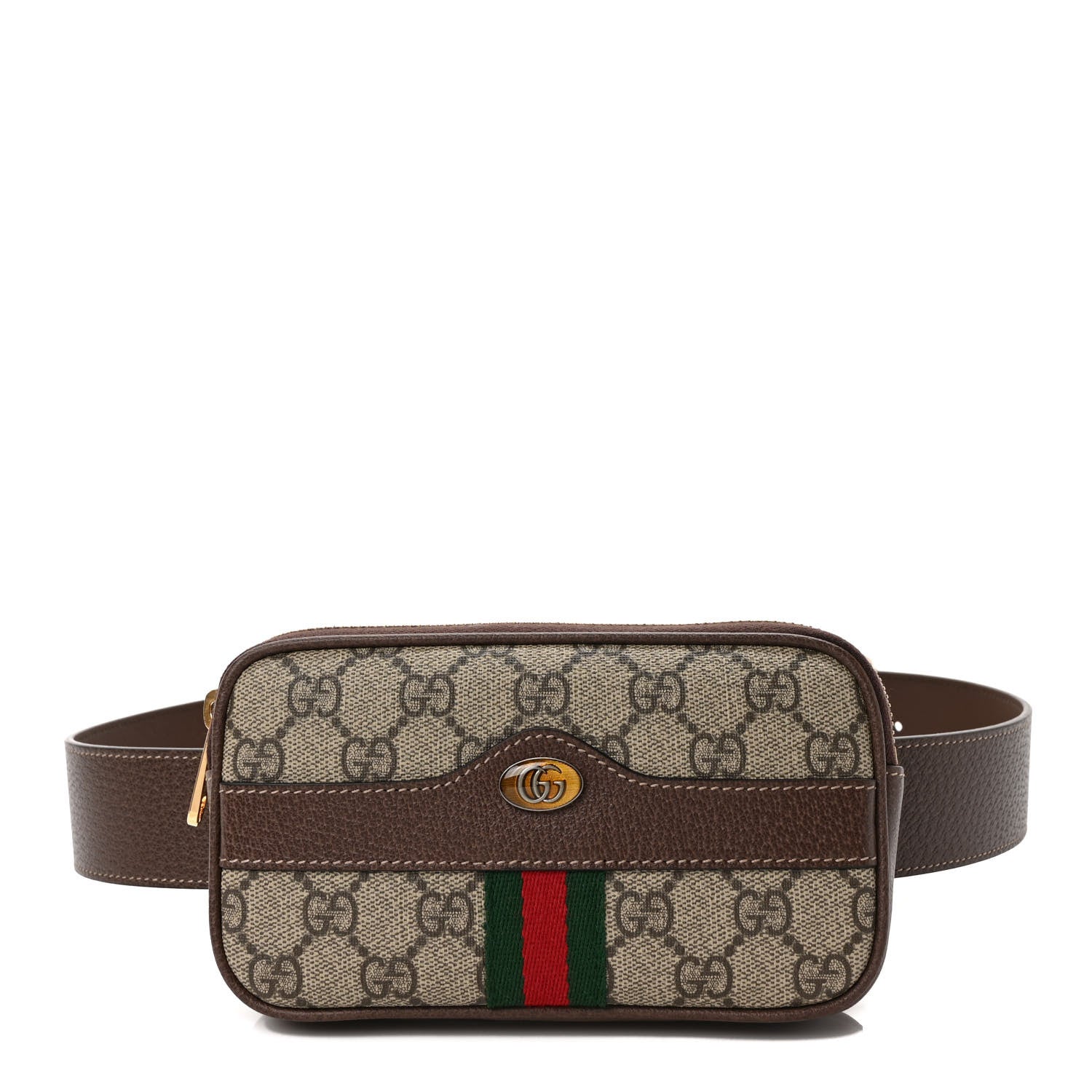 Gucci GG Supreme Monogram Ophidia Belted iPhone Case 85 34 Dark Brown 1 of 9