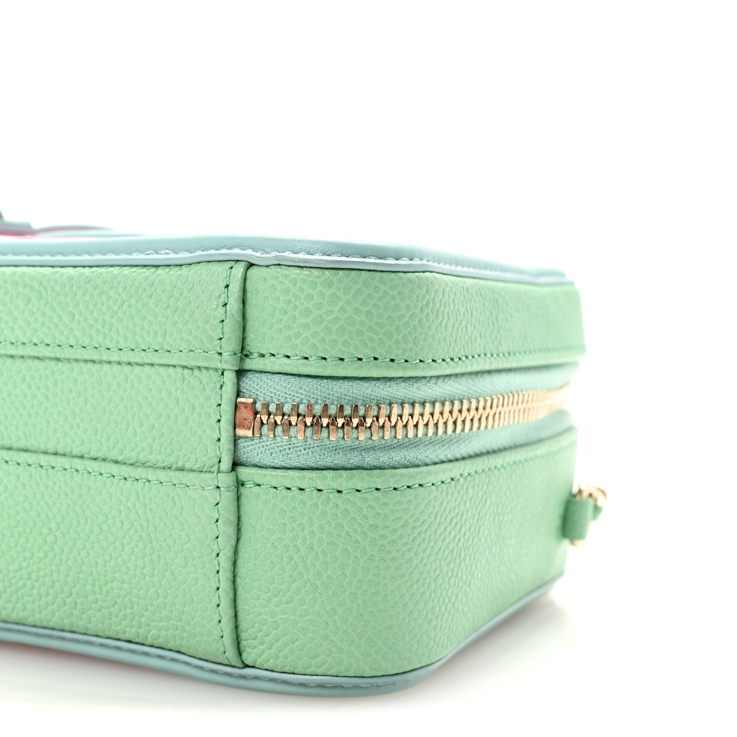 Chanel Caviar Quilted Small CC Filigree Vanity Case Pink Green Blue 10 of 10