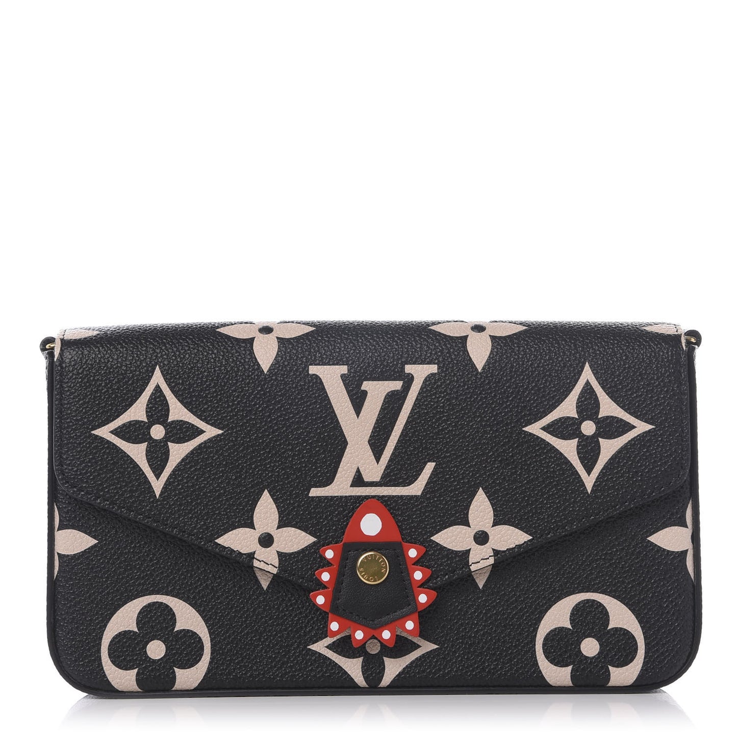 Empreinte Monogram Giant Crafty Pochette Felicie Black Creme