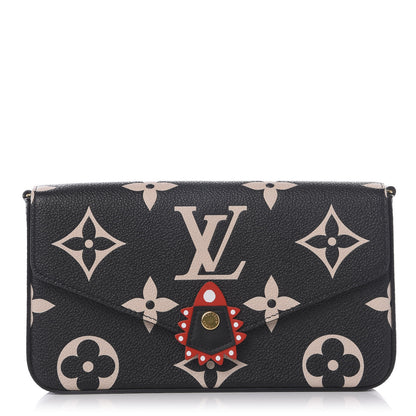Louis Vuitton Empreinte Monogram Giant Crafty Pochette Felicie Black Creme 1 of 9