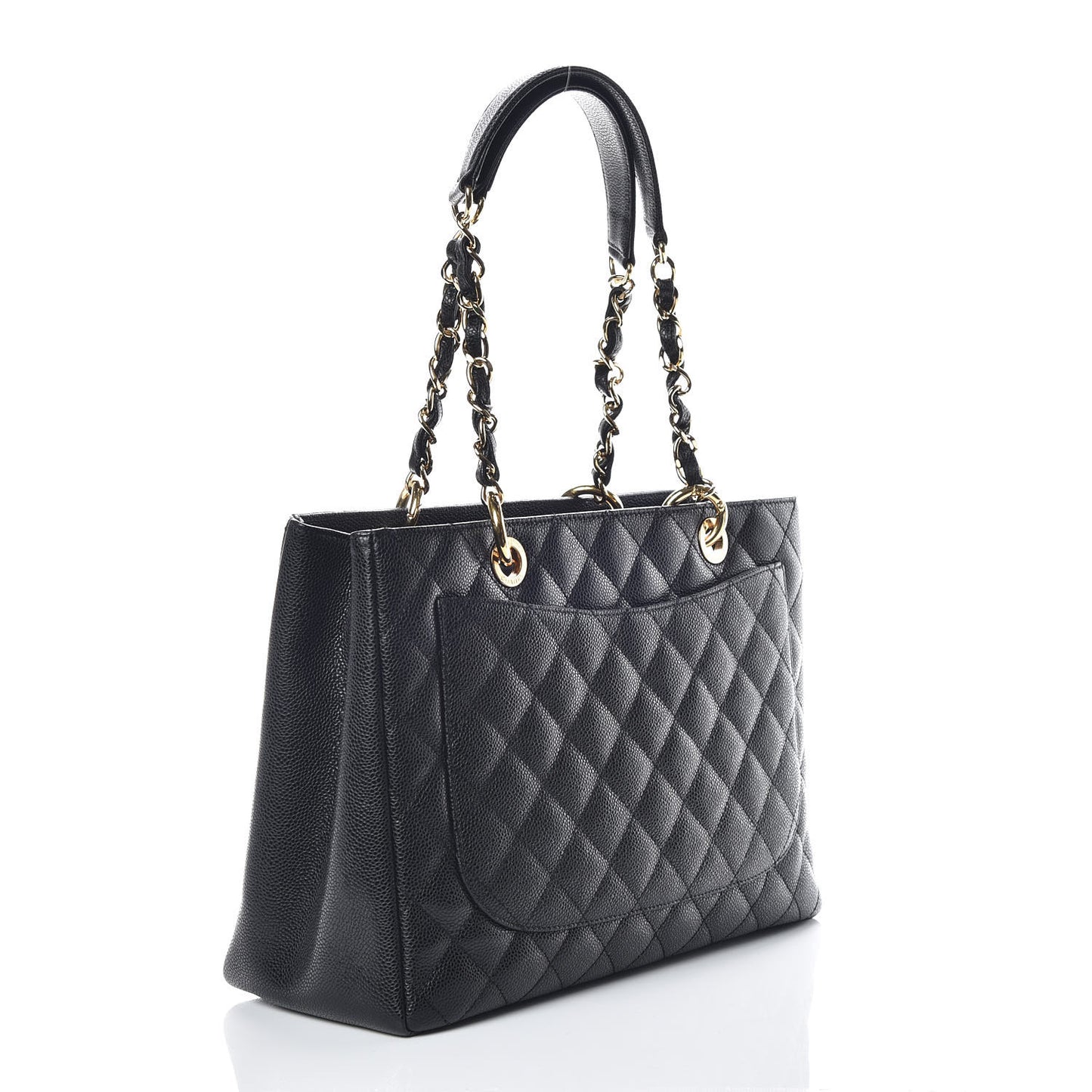 Caviar Quilted Grand Shopping Tote GST Black