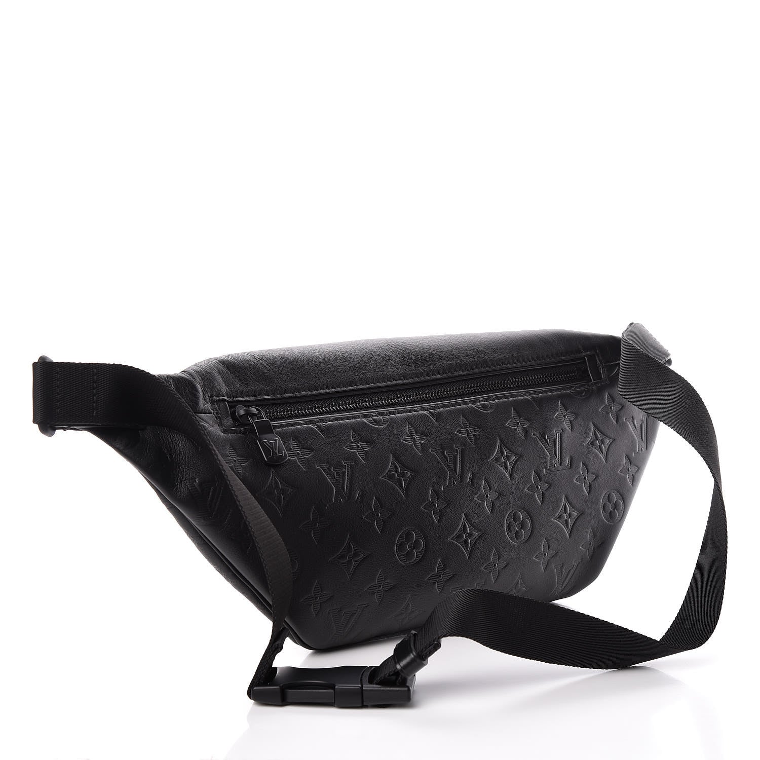 Louis Vuitton Calfskin Monogram Shadow Discovery Bumbag Black 3 of 12